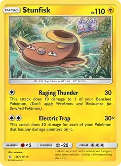 Stunfisk 56/214 Unbroken Bonds Pokémon card