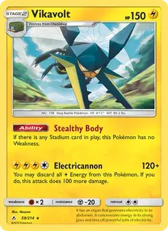 Vikavolt 59/214 Unbroken Bonds Pokémon card