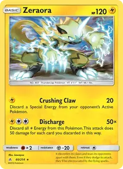 Zeraora 60/214 Unbroken Bonds Pokémon card