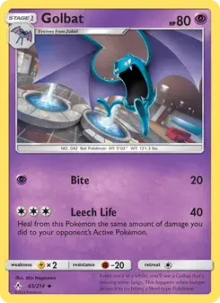 Golbat 65/214 Unbroken Bonds Pokémon card