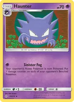 Haunter 69/214 Unbroken Bonds Pokémon card