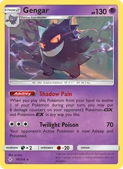 Gengar 70/214 Unbroken Bonds Pokémon card