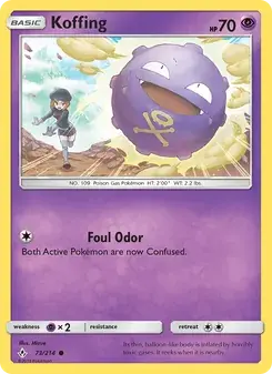 Koffing 73/214 Unbroken Bonds Pokémon card