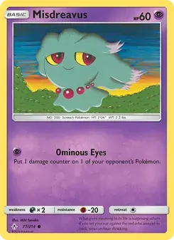 Misdreavus 77/214 Unbroken Bonds Pokémon card