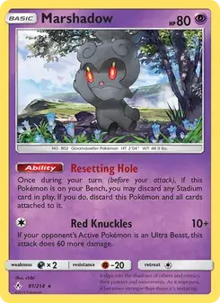 Marshadow 81/214 Unbroken Bonds Pokémon card