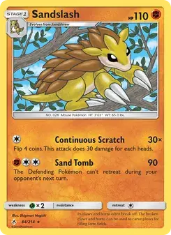 Sandslash 84/214 Unbroken Bonds Pokémon card