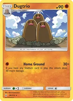 Dugtrio 86/214 Unbroken Bonds Pokémon card