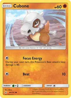 Cubone 90/214 Unbroken Bonds Pokémon card