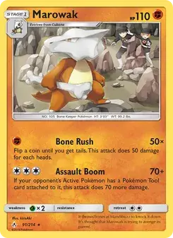 Marowak 91/214 Unbroken Bonds Pokémon card