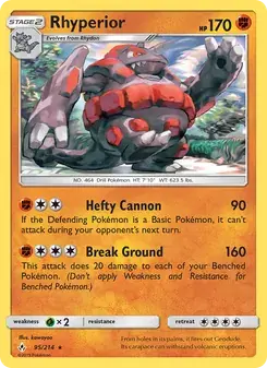 Rhyperior 95/214 Unbroken Bonds Pokémon card