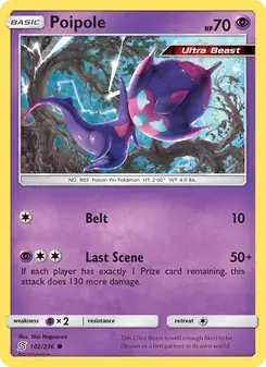 Poipole 102/236 Unified Minds Pokémon card