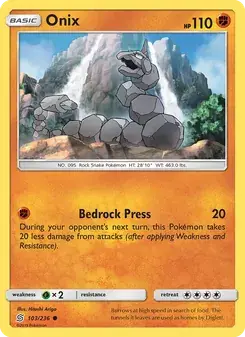 Onix 103/236 Unified Minds Pokémon card