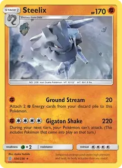 Steelix 104/236 Unified Minds Pokémon card
