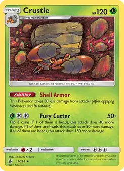 Crustle 11/236 Unified Minds Pokémon card