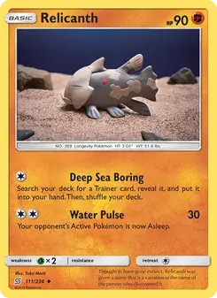 Relicanth 111/236 Unified Minds Pokémon card