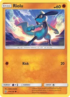 Riolu 116/236 Unified Minds Pokémon card