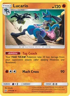Lucario 117/236 Unified Minds Pokémon card