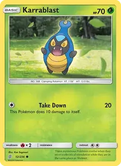 Karrablast 12/236 Unified Minds Pokémon card