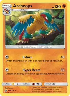 Archeops 121/236 Unified Minds Pokémon card