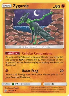Zygarde 124/236 Unified Minds Pokémon card