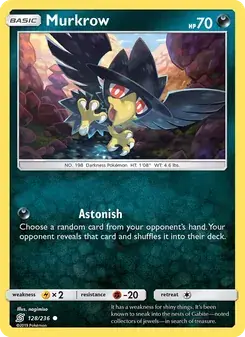 Murkrow 128/236 Unified Minds Pokémon card