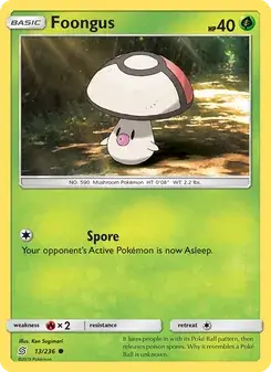 Foongus 13/236 Unified Minds Pokémon card