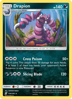 Drapion 134/236 Unified Minds Pokémon card