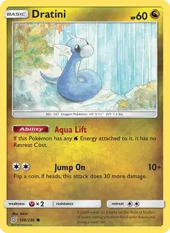 Dratini 148/236 Unified Minds Pokémon card