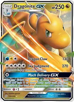 Dragonite GX 152/236 Unified Minds Pokémon card