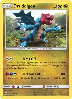 Druddigon 157/236 Unified Minds Pokémon card