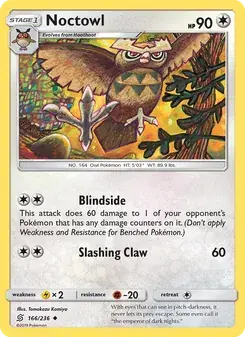 Noctowl 166/236 Unified Minds Pokémon card
