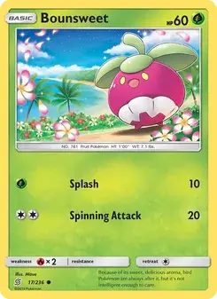 Bounsweet 17/236 Unified Minds Pokémon card