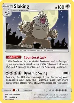 Slaking 170/236 Unified Minds Pokémon card