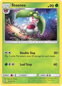 Steenee 18/236 Unified Minds Pokémon card