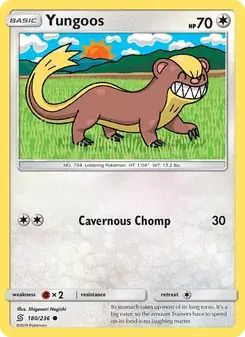 Yungoos 180/236 Unified Minds Pokémon card
