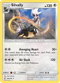 Silvally 184/236 Unified Minds Pokémon card
