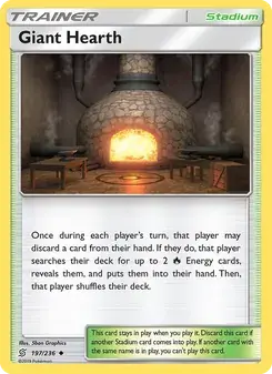 Giant Hearth 197/236 Unified Minds Pokémon card