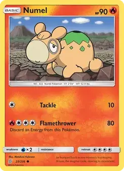 Numel 23/236 Unified Minds Pokémon card