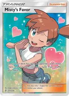 Misty’s Favor 235/236 Unified Minds Pokémon card