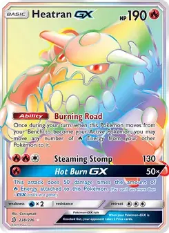Heatran GX 238/236 Unified Minds Pokémon card
