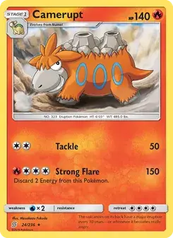 Camerupt 24/236 Unified Minds Pokémon card