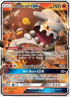 Heatran GX 25/236 Unified Minds Pokémon card