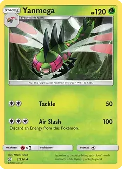 Yanmega 3/236 Unified Minds Pokémon card