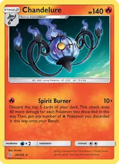 Chandelure 30/236 Unified Minds Pokémon card