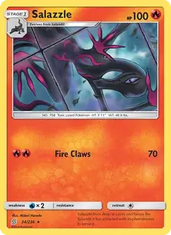 Salazzle 34/236 Unified Minds Pokémon card