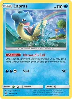 Lapras 36/236 Unified Minds Pokémon card