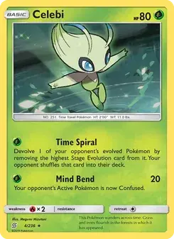 Celebi 4/236 Unified Minds Pokémon card