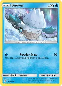 Snover 41/236 Unified Minds Pokémon card