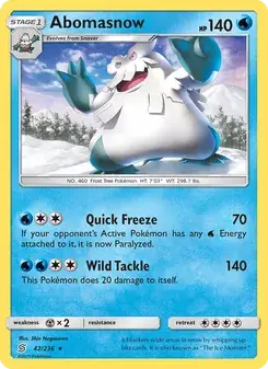 Abomasnow 42/236 Unified Minds Pokémon card