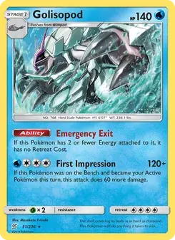 Golisopod 51/236 Unified Minds Pokémon card